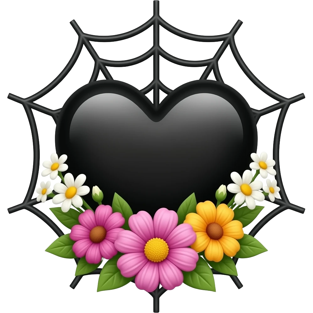 🖤💐🕸 emoji