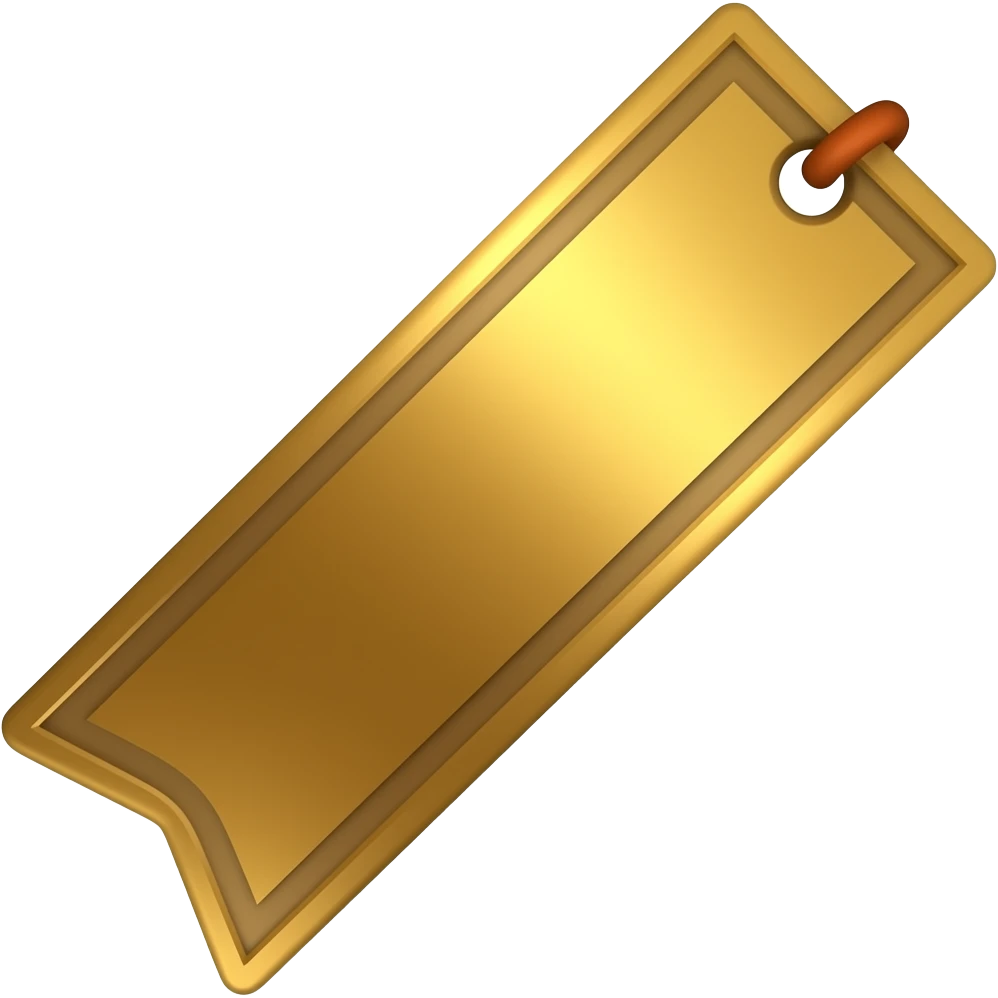 golden brown bookmark emoji