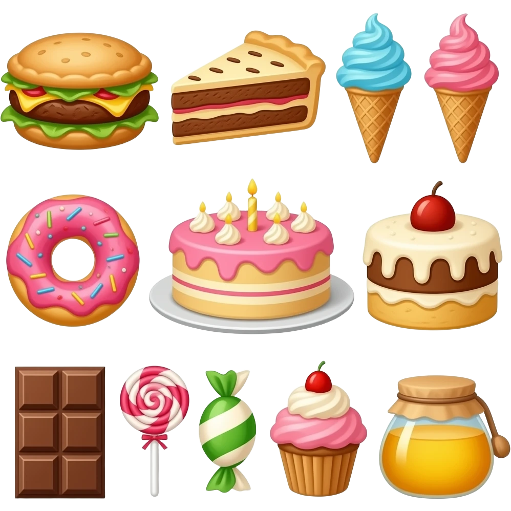 🍢🥧🍦🍧🍨🍩🍪🎂🍰🧁🍫🍬🍭🍡🍮🍯 emoji