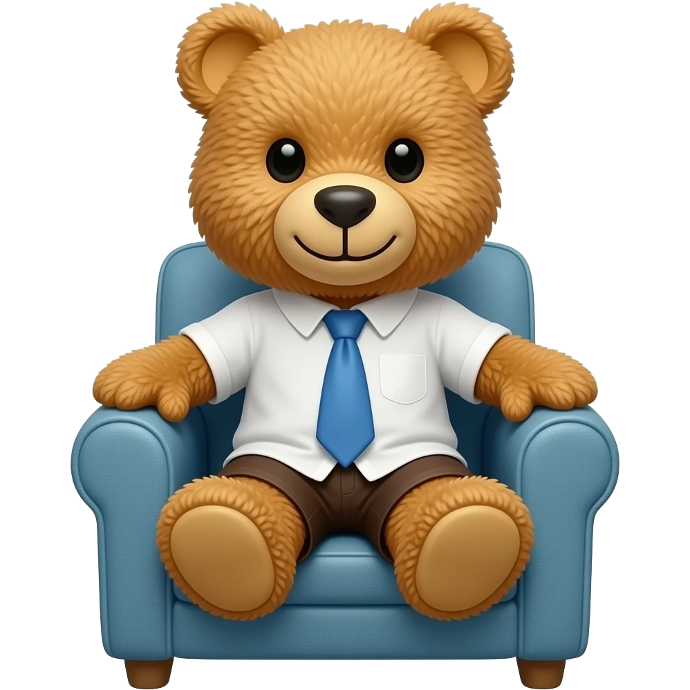 big ted from playschool sitting on chair emoji
