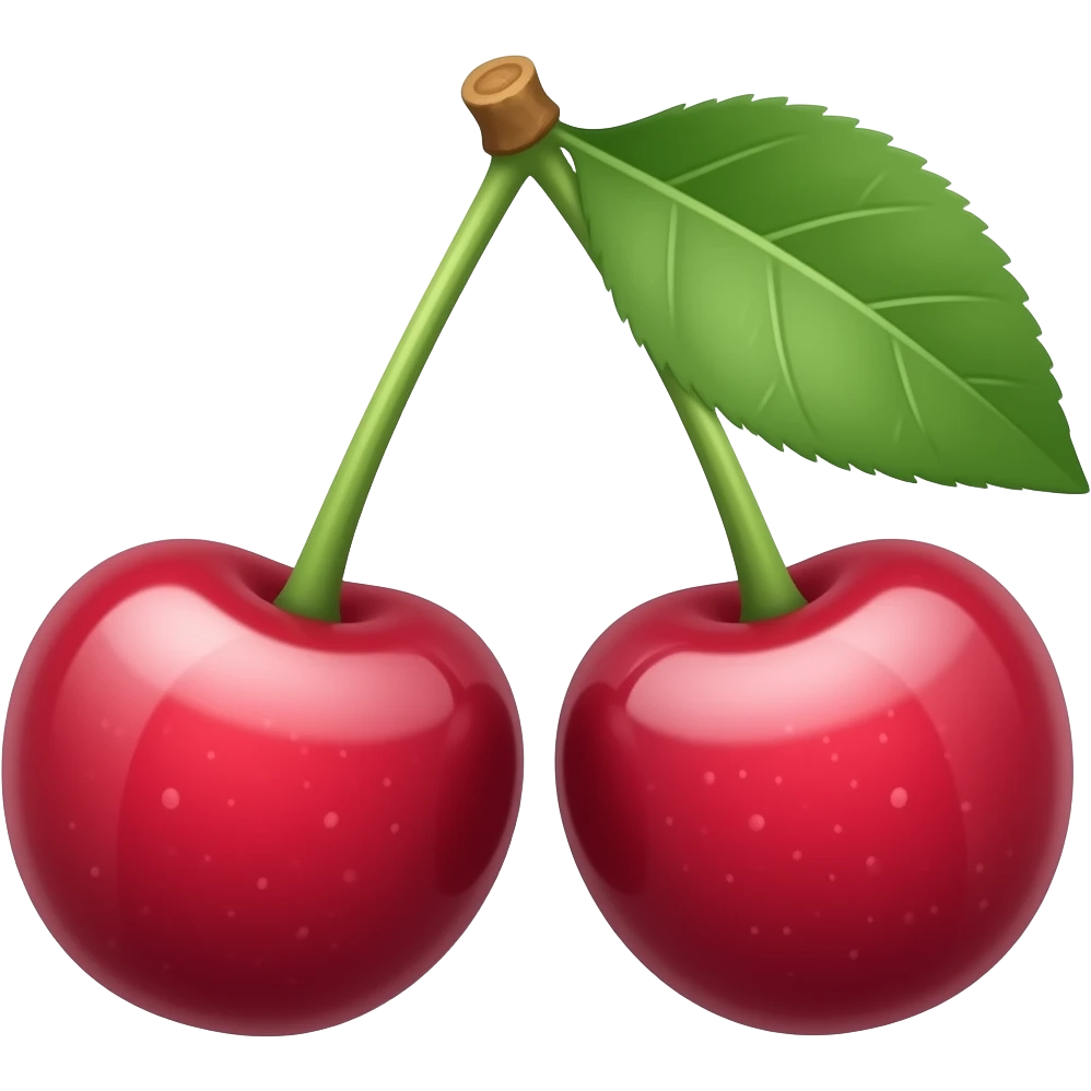 Pink cherry emoji