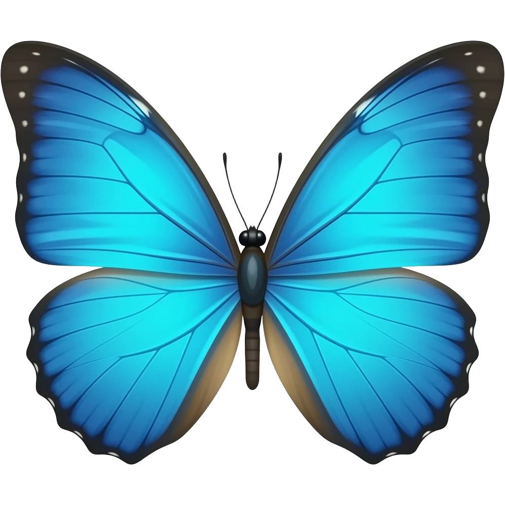 I want a blue butterfly with deformed wings emoji