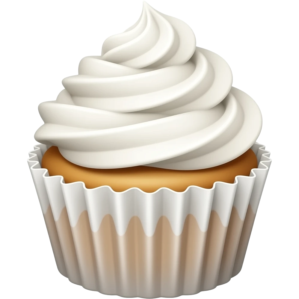Cupcake with white icing emoji
