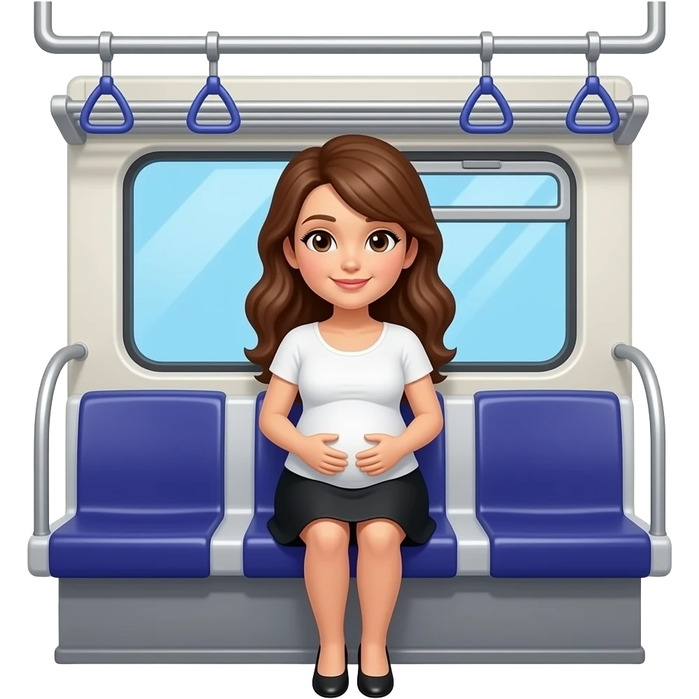 femmes jupe noir train belly stuffing emoji