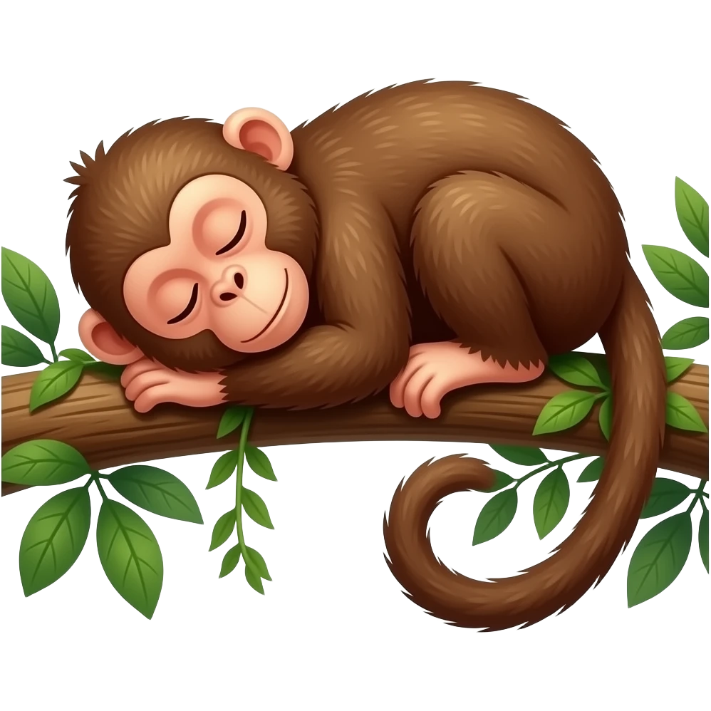 Monkey sleep emoji