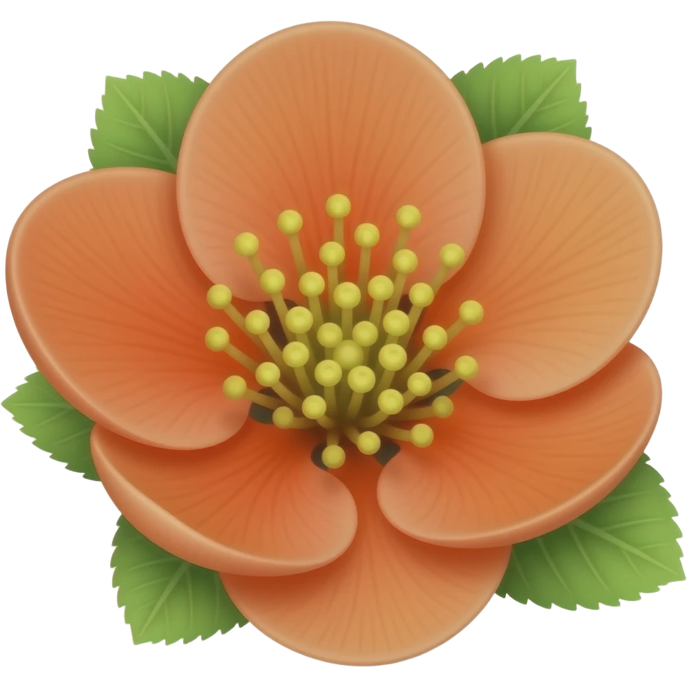 нарисуй цветение Chaenomeles japonica Maulei emoji