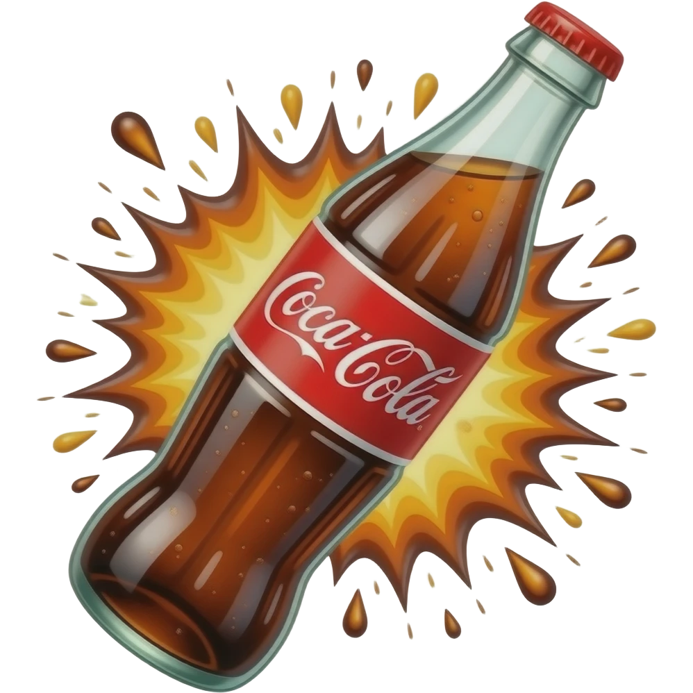 a coke explote emoji