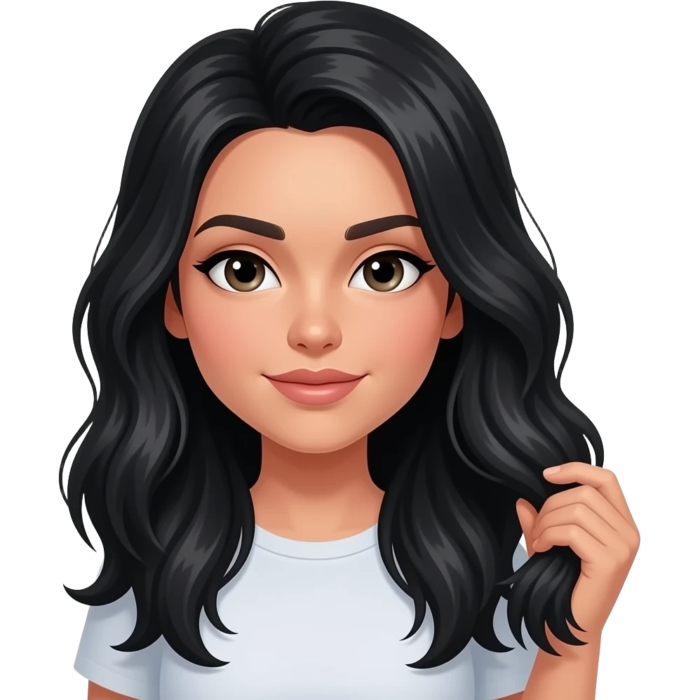 hair scrunching woman emoji