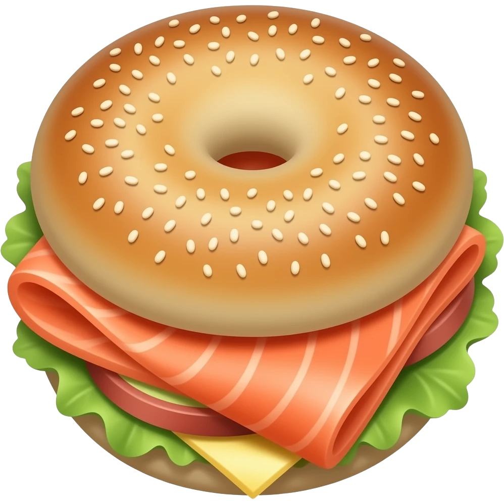 salmon bagel emoji