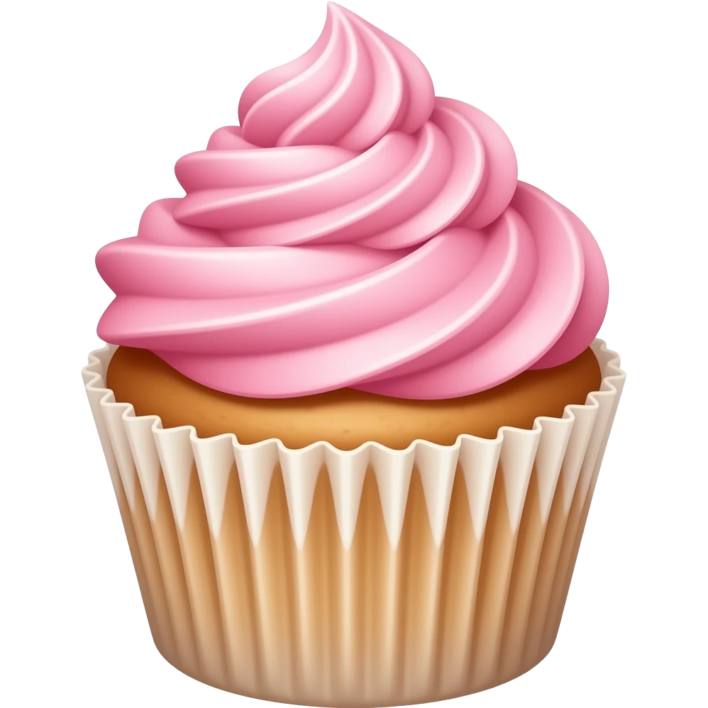 Cupcake with pink icing emoji