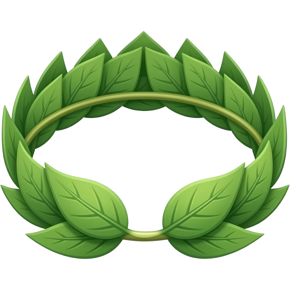 Leaf tiara emoji