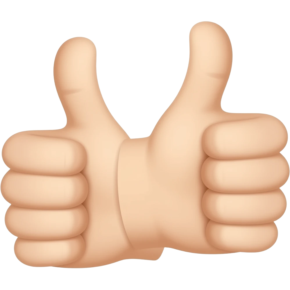 thumb up facing each other and moving , it has to be an animated GIF emoji