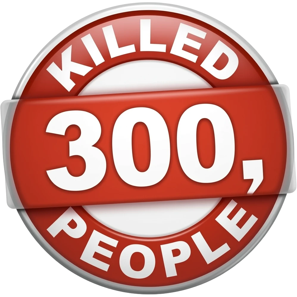 I killed 300 people sign emoji