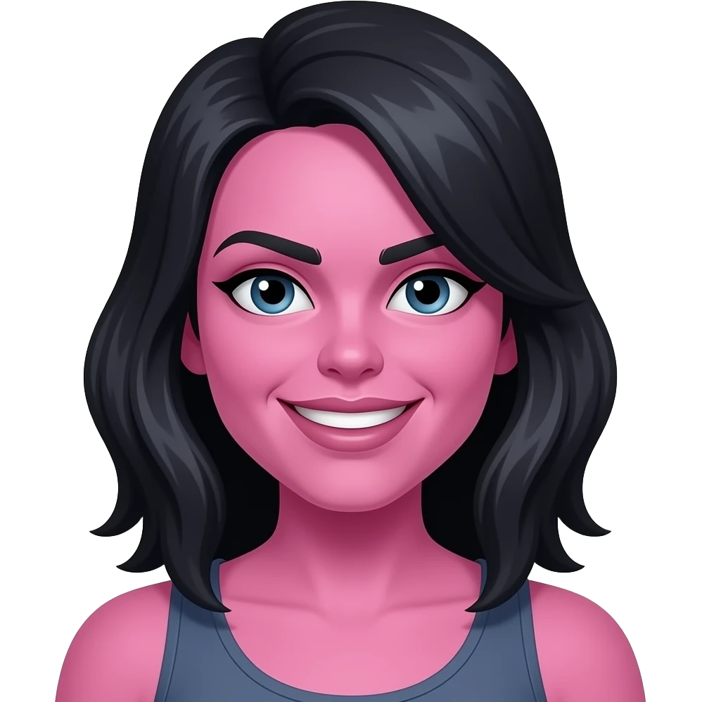 the hulk but instead of green man it’s a pink girl hulk emoji