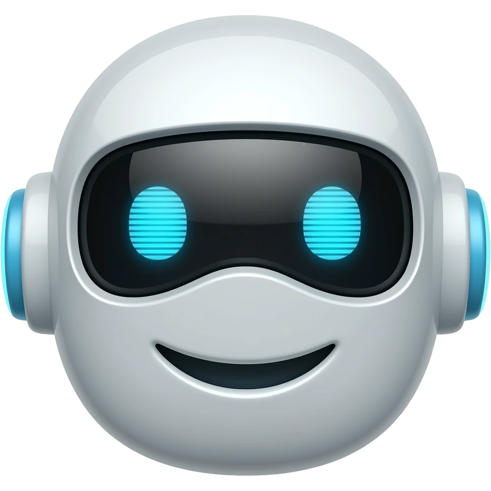 Un robot  🤖 con mitad de emoji normal 🙂 emoji