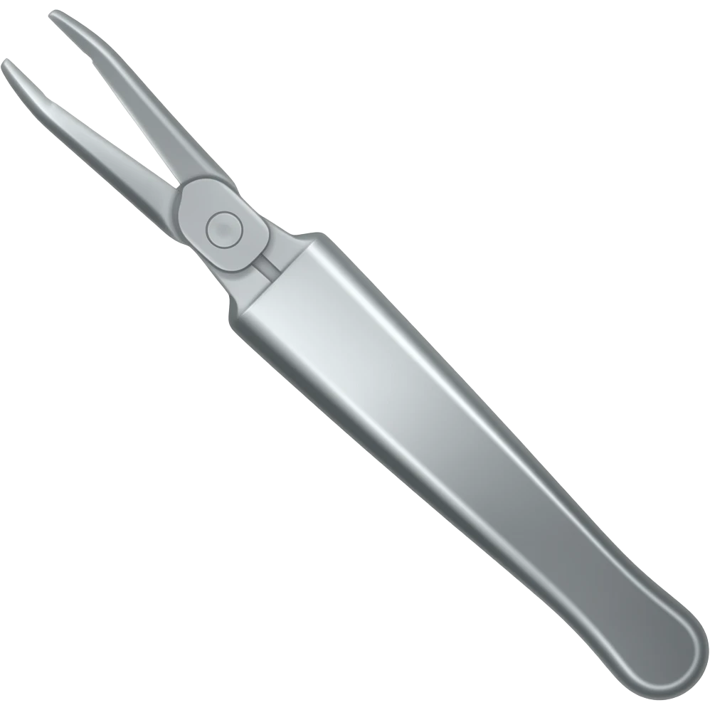 Silver tweezer emoji