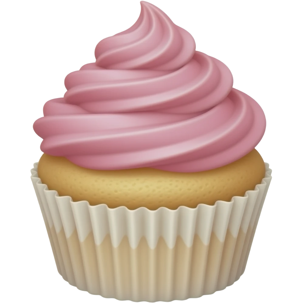 Cupcake with pink icing emoji