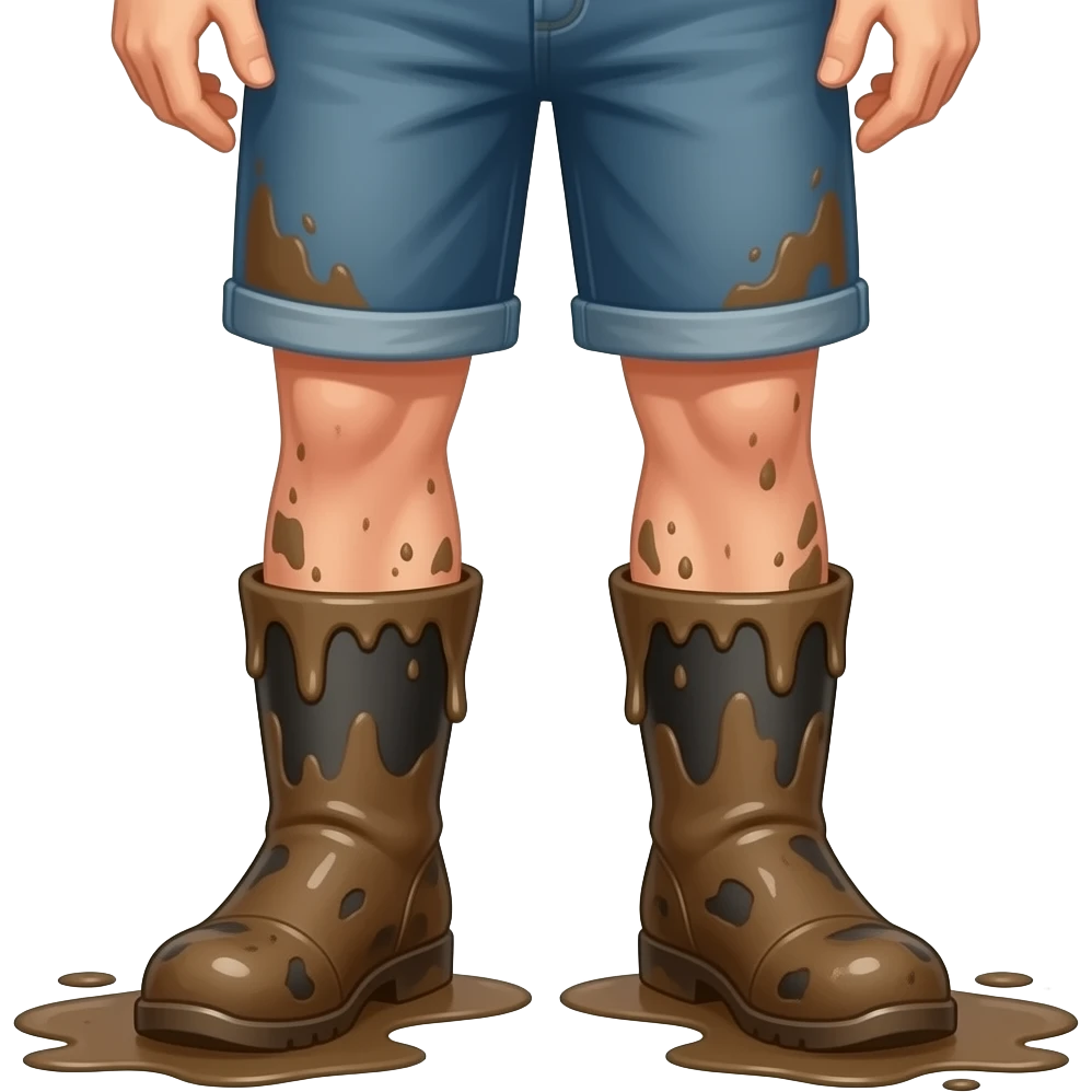 heels covered mud emoji