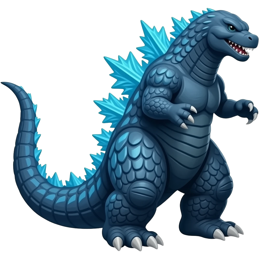 Godzilla blue emoji