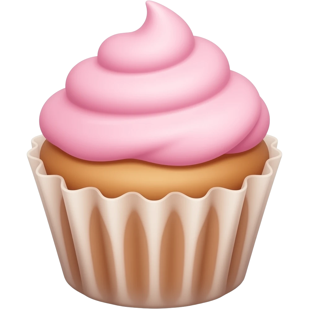 Cupcake with pink icing emoji