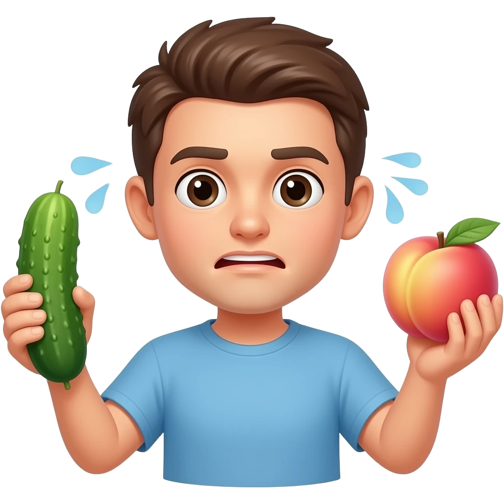 🥵🫸🥒🍑🥵 emoji