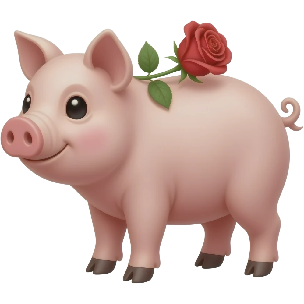Pig roses emoji