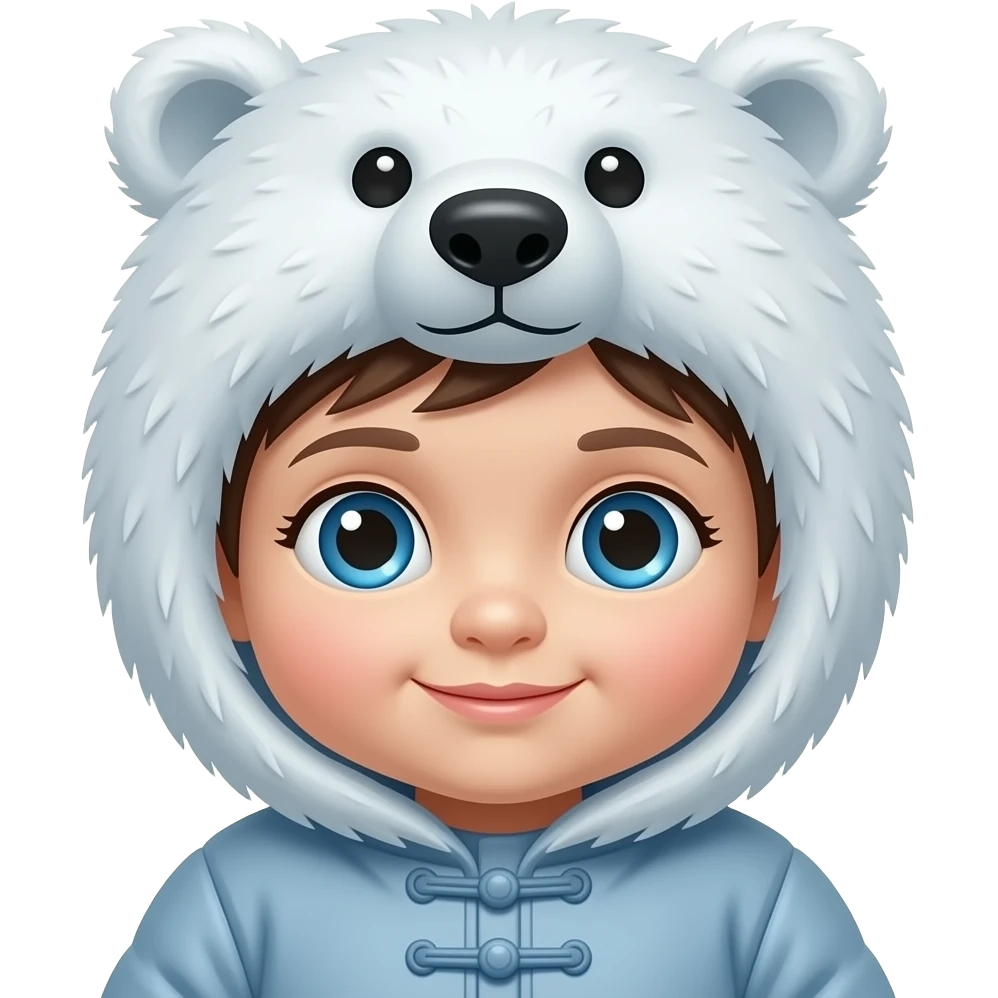 eskimo baby with polar bear ear emoji