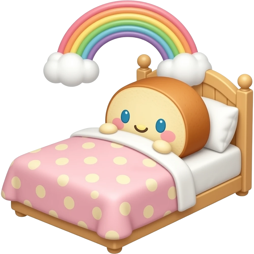 Rainbow cinnamoroll cake bed butterfly by sanrio emoji