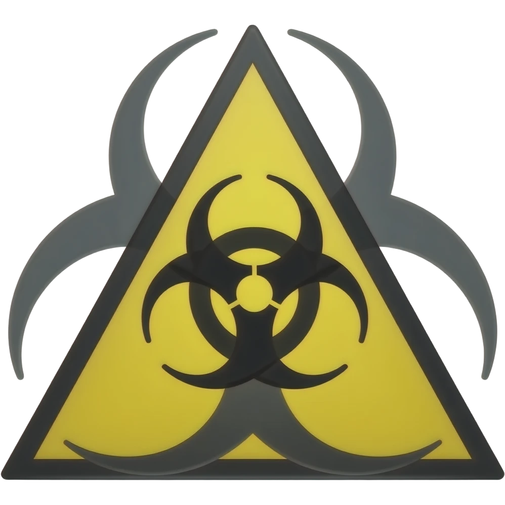 imagem de ruido, quimico e biologico em simbolo emoji