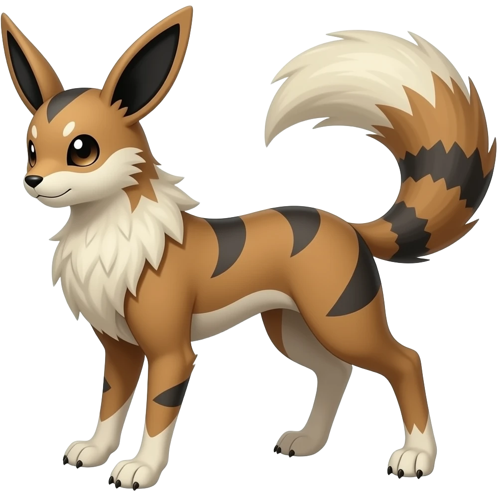 Slim thin lanky scrawny tall elegant oriental feral painted Asian Absol-Litten-Manectric-Jolteon-hybrid-animal emoji