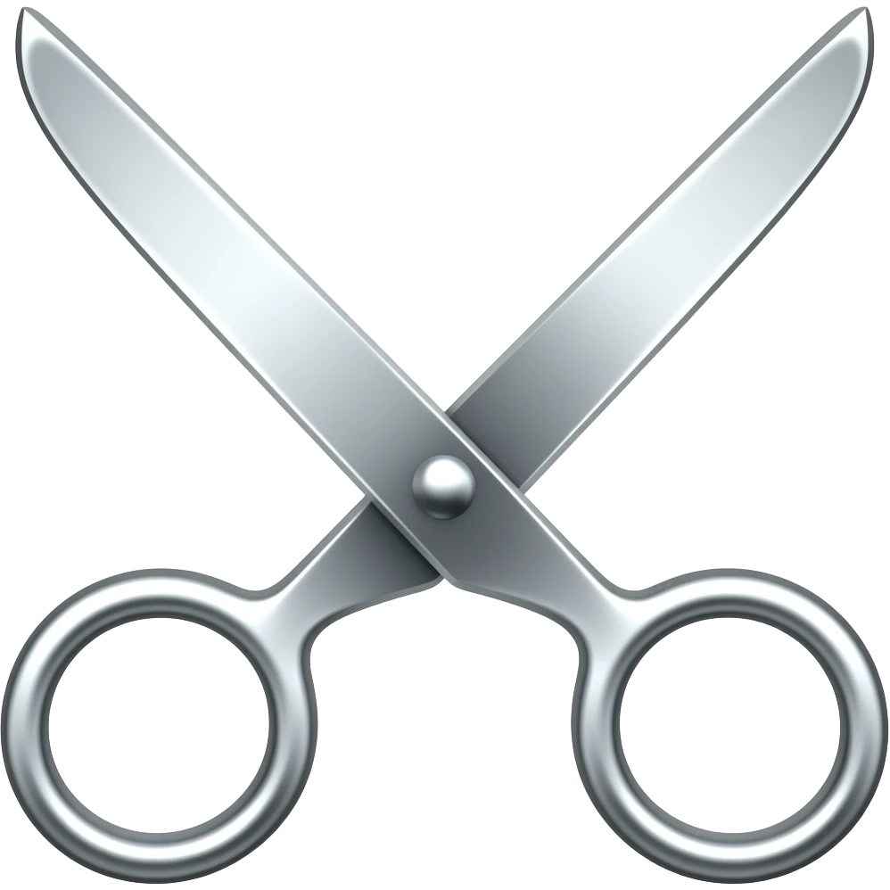 Two scissors interlocking emoji