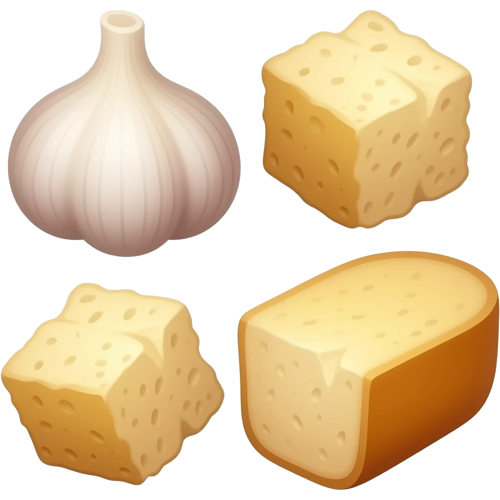 garlic bread cubes emoji