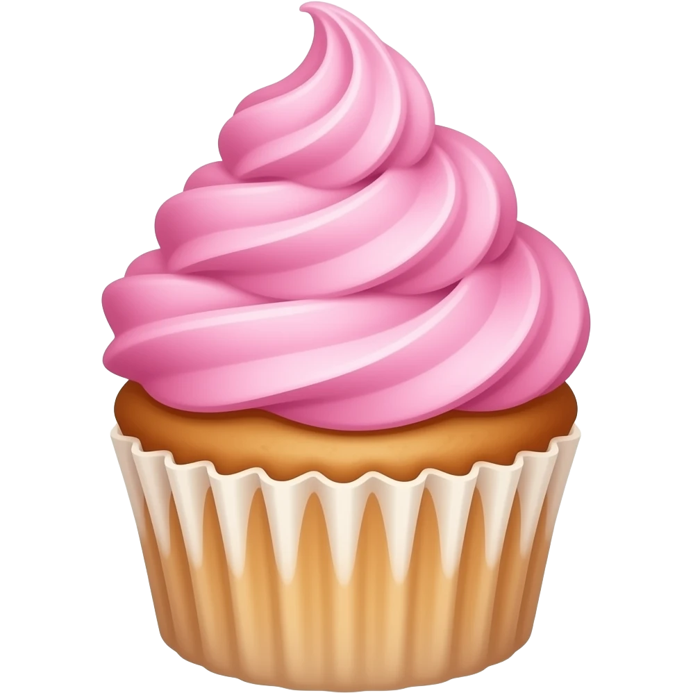 Cupcake with pink icing emoji