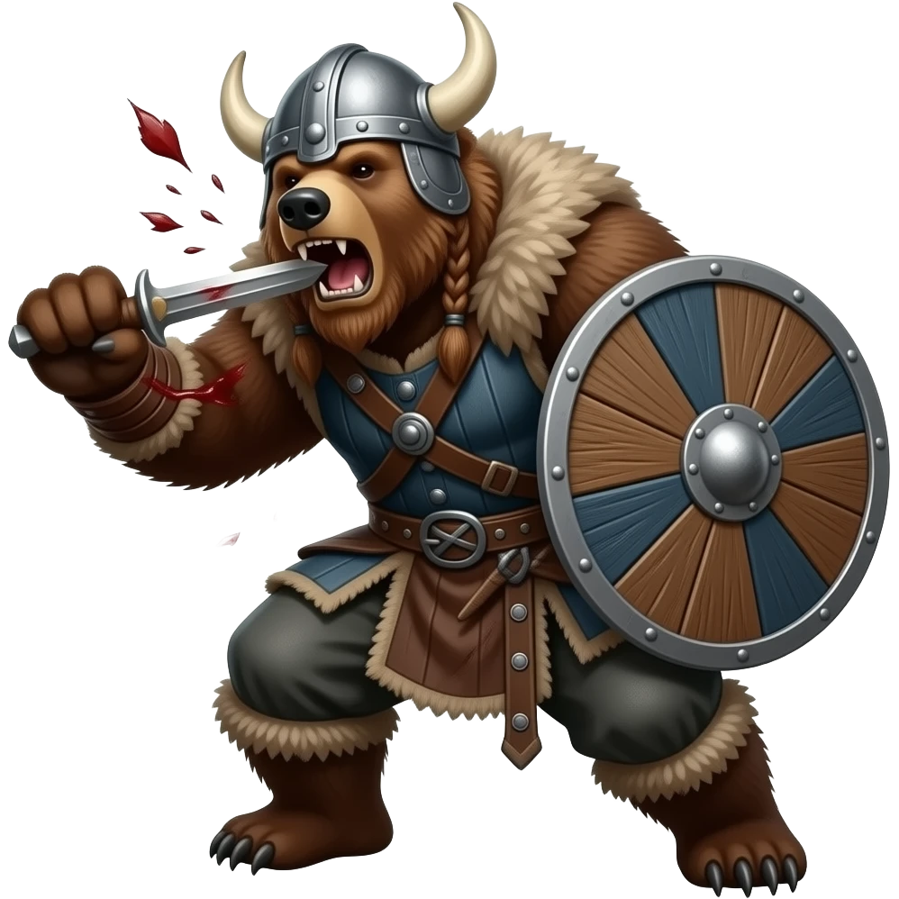 viking killing bear emoji