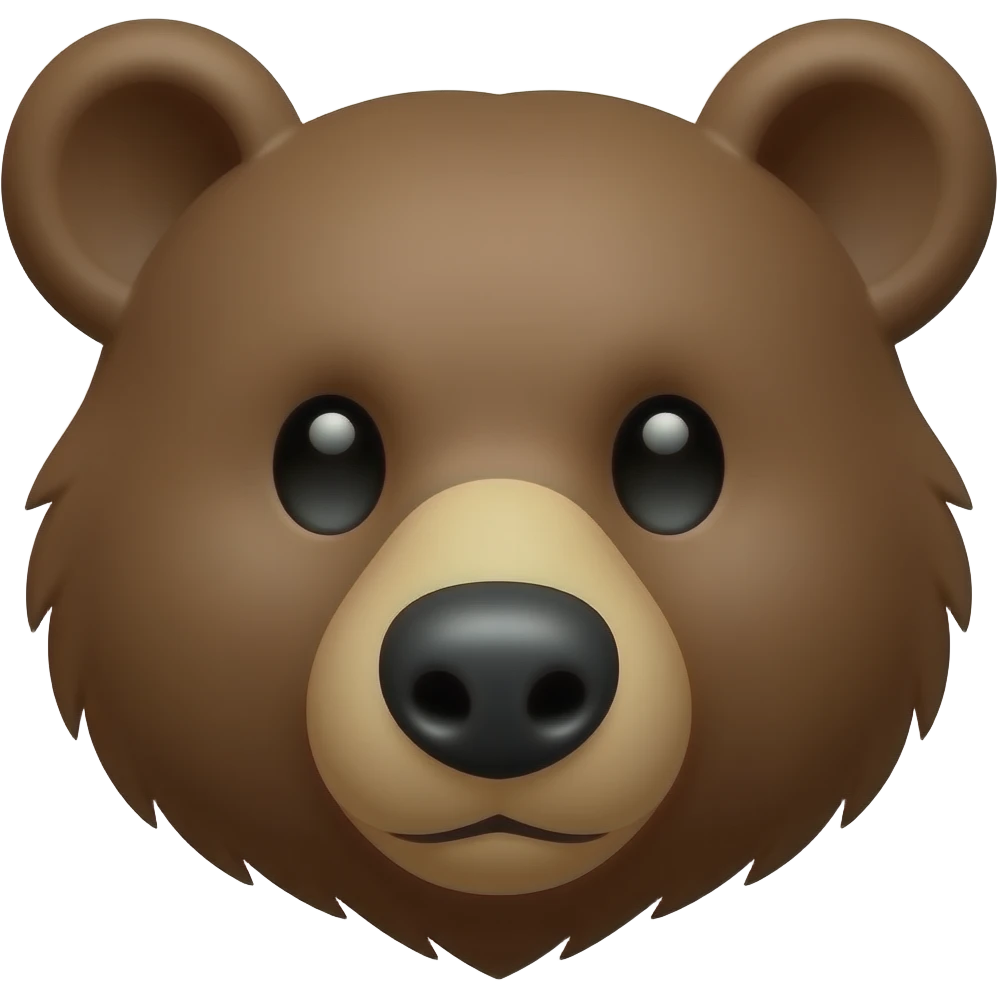 The Classic Brown Bear Face emoji