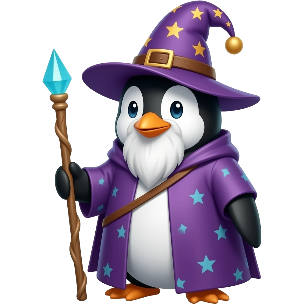 Penguin Wizard emoji