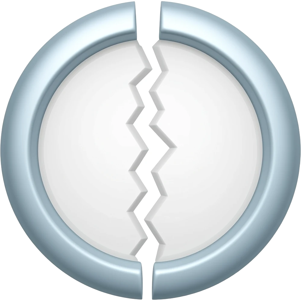 A circle split o emoji