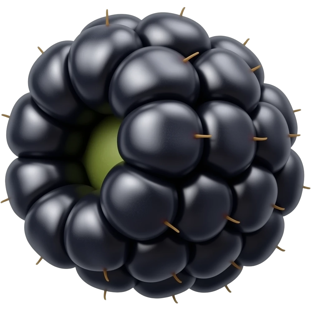 Blackberry fruit realistic emoji