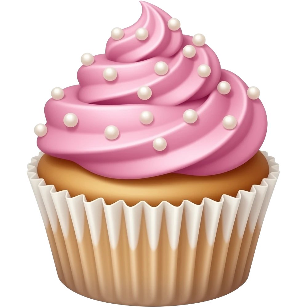 Cupcake with pink icing emoji