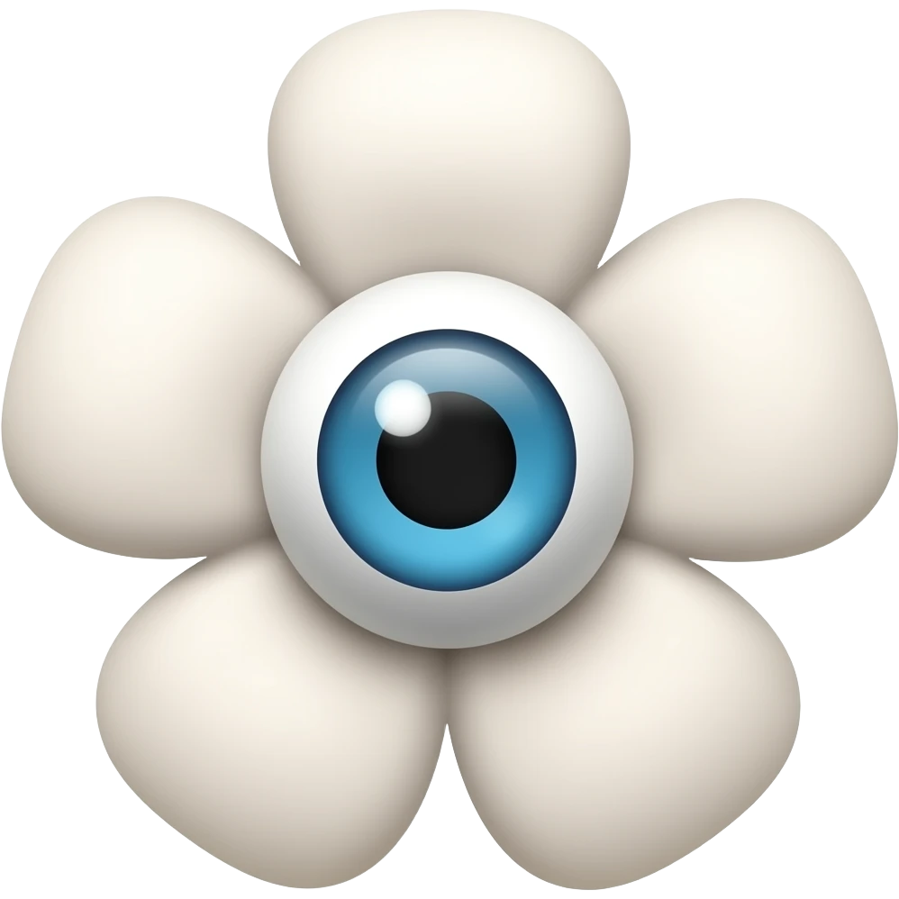 Static eye  flower emoji