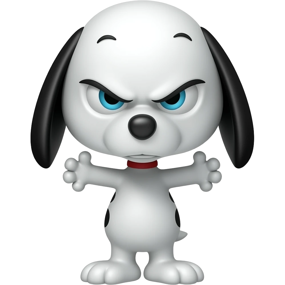 Snoopy enojado emoji