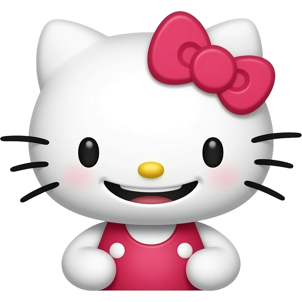 laughing hello kitty emoji