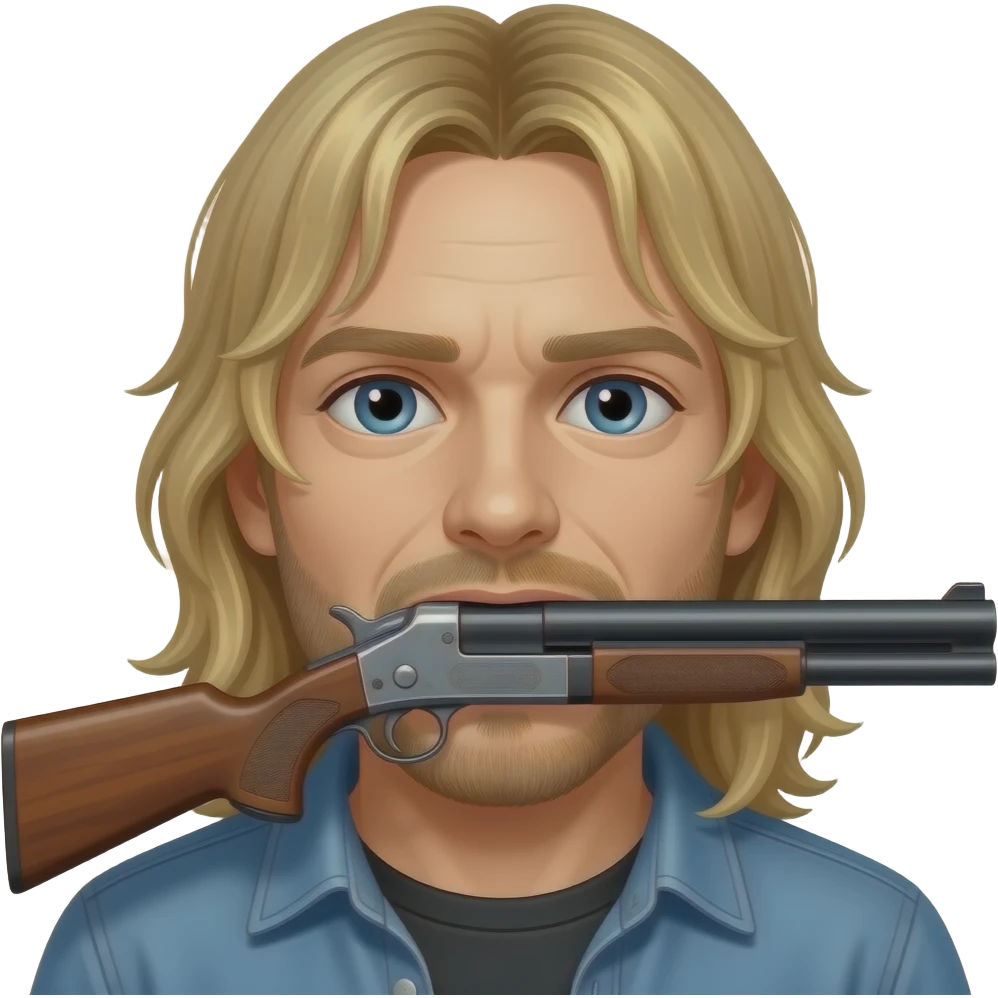 Kurt cobain shotgun to mouth emoji