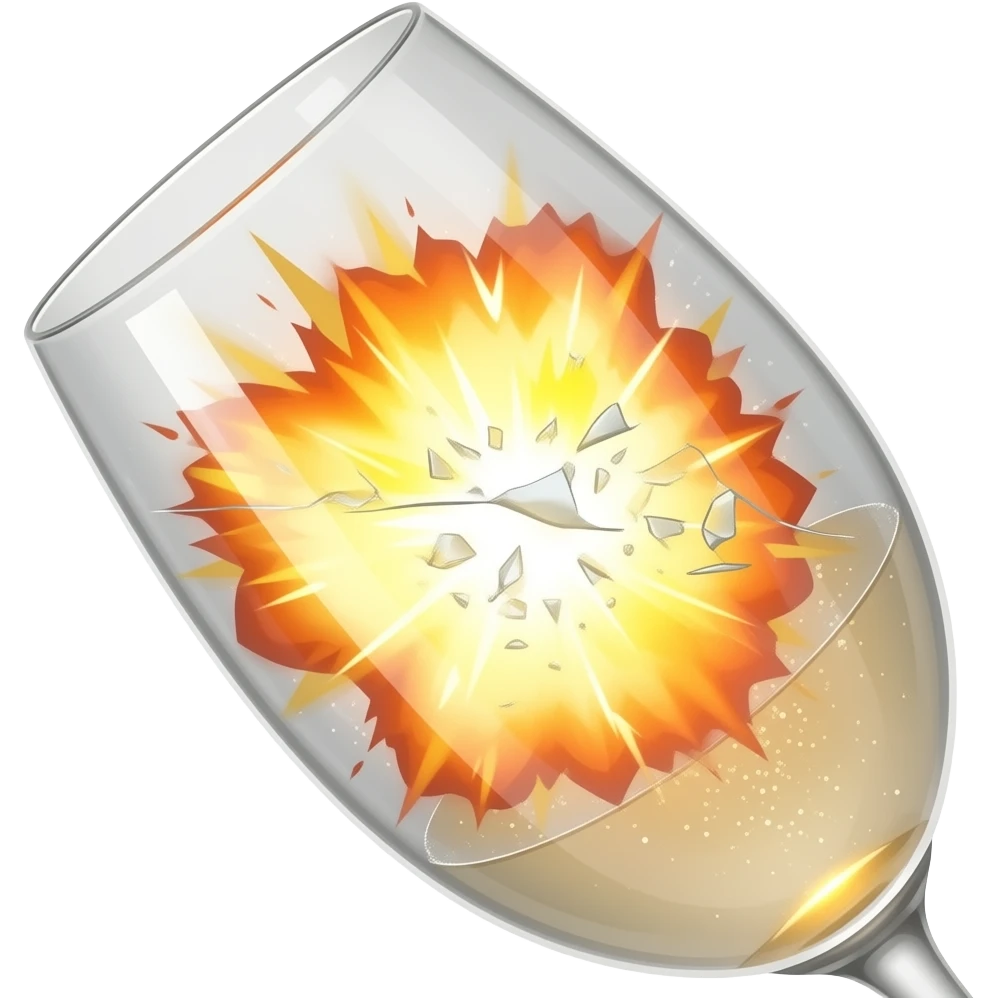 Hyper-realistic, Supernaova inside a champagne glass, cinematic lighting, Ultra real emoji