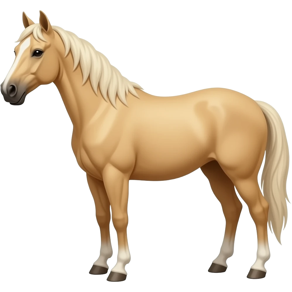 Horse standing Beige emoji