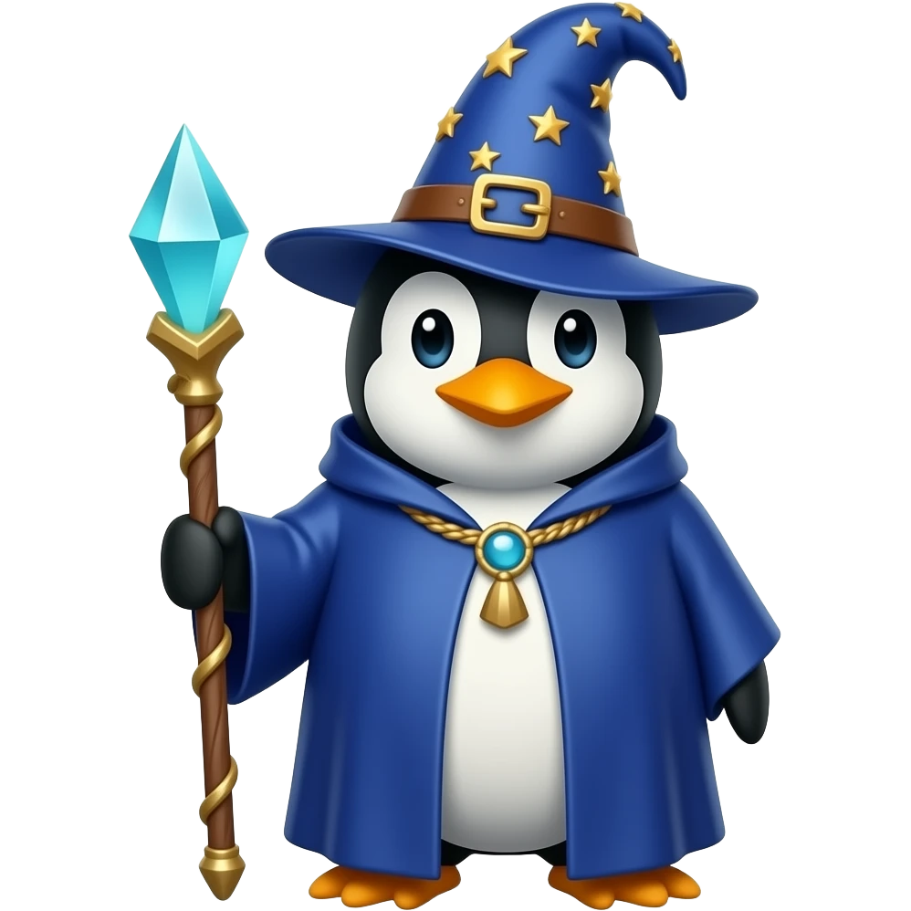 Penguin Wizard emoji