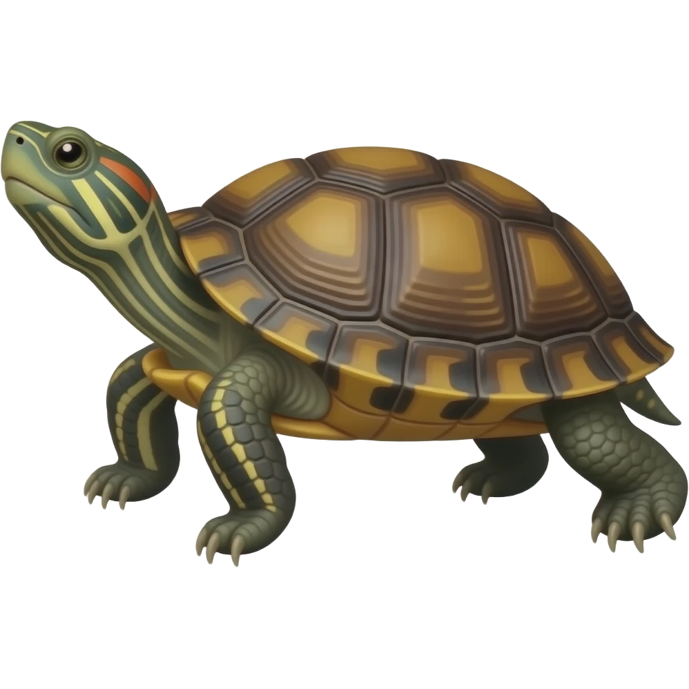 red-eared slider turtle simple emoji