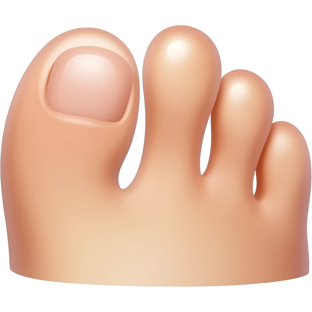 Create high-quality glossy emojis with a vibrant modern style.Make the emojis look premium, shiny, and eye-catching with bright highlights, smooth gradients, soft reflections, and glowing details. toe emoji emoji