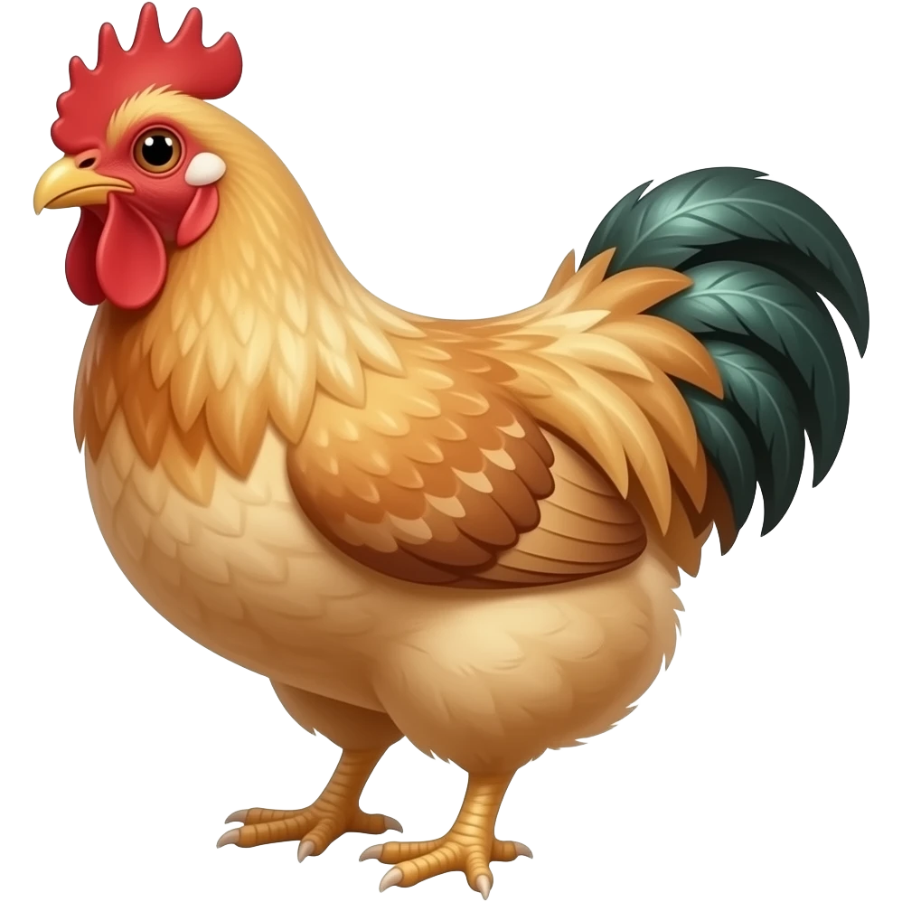 chicken, FRONT view emoji