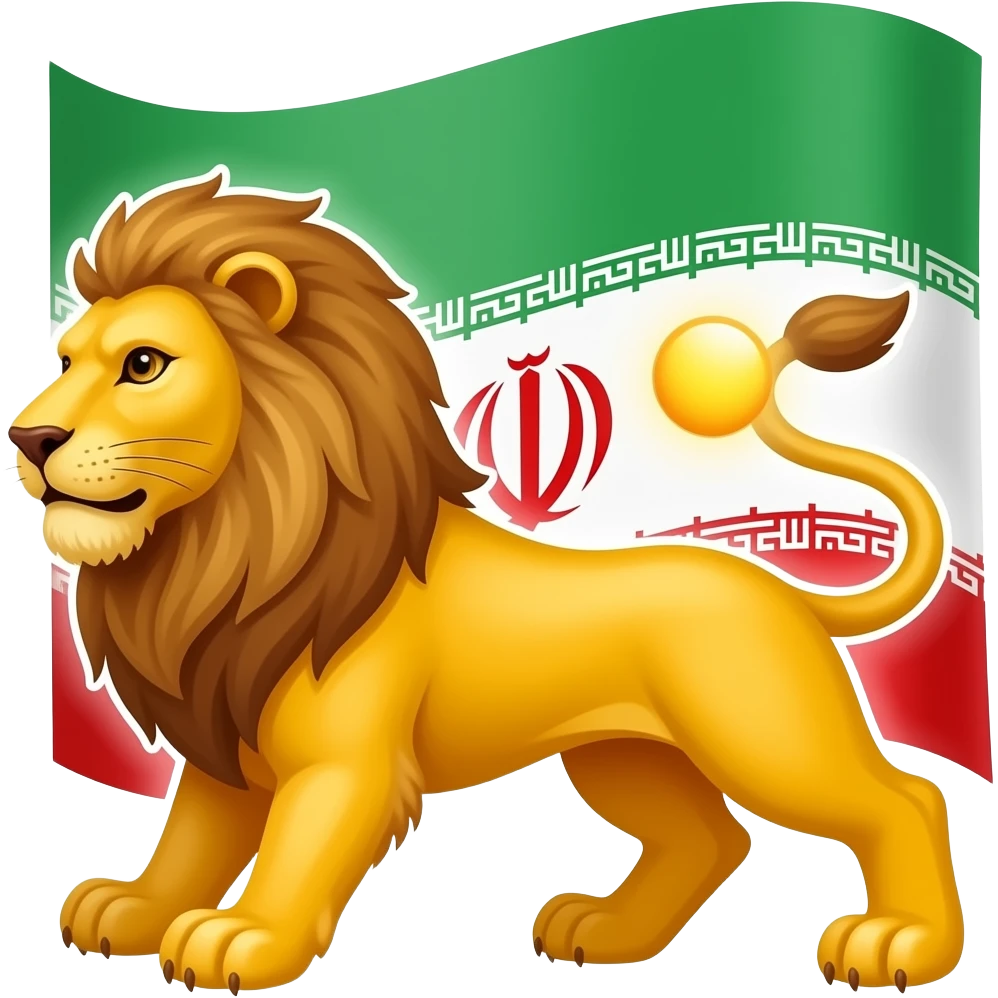 ببین پرچم ایران رو بگیر بعد به جای الله وسطش شیر و خورشید بزاز emoji